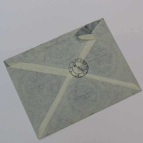 Airmail letter from Brussel, Belgium to Pietersburg, South Africa with 2 Belgian stamps