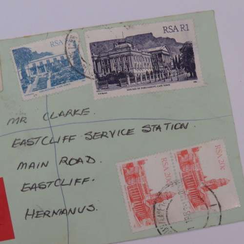 Registered express cover from Cape Town to Hermanus, South Africa