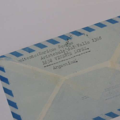 Airmail letter from Argentina to South Africa with 5 flower stamps 31 May 1985