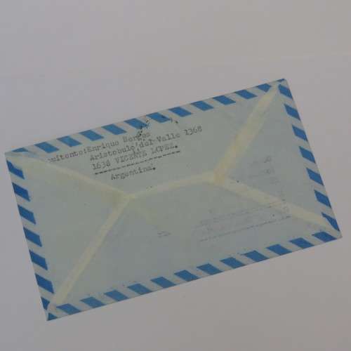 Airmail letter from Argentina to South Africa with 5 flower stamps 31 May 1985