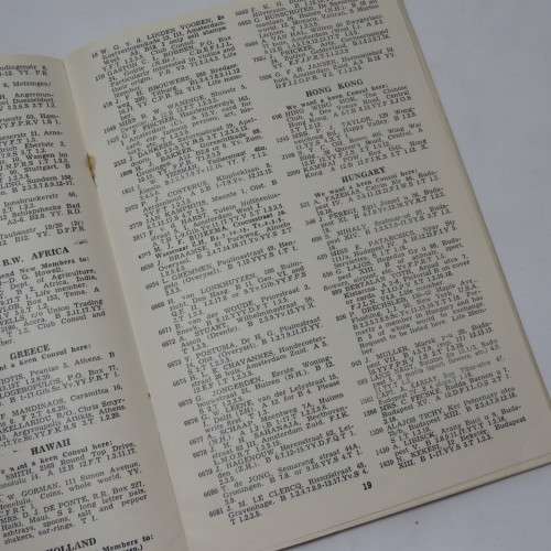 Kiwi Exchange Club magazine and Member`s List - November 1960