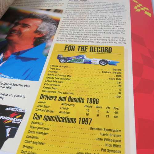 The Official Formula One 1997 Grand Prix Guide - including newspaper with article
