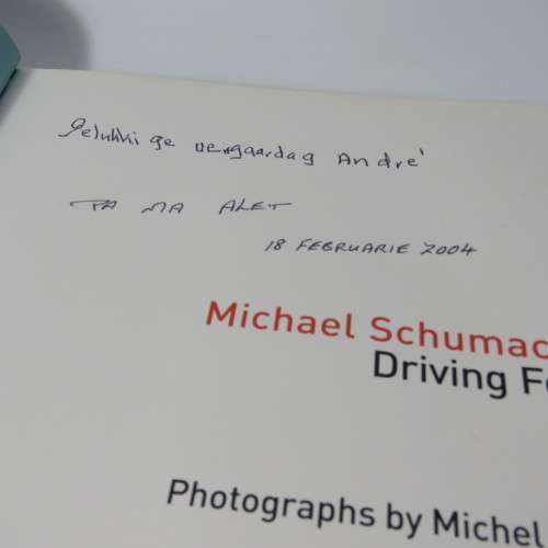 Schumacher: The official inside story of the Formula One Icon - personnel message in front to previ