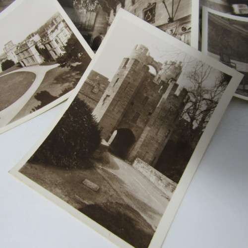 Lot of 12 vintage pictures of Warwick Castle United Kingdom
