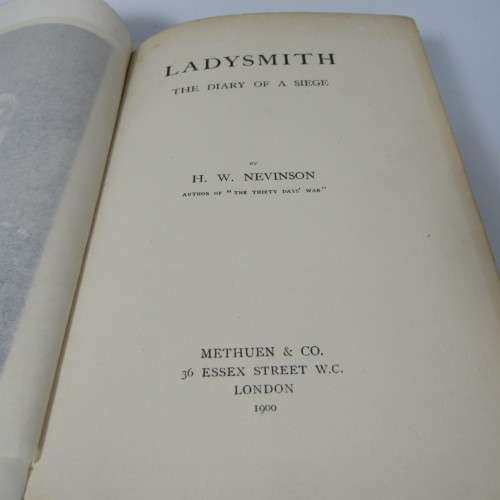 Ladysmith: The diary of a Siege by H.W Nevinson - 1900 edition