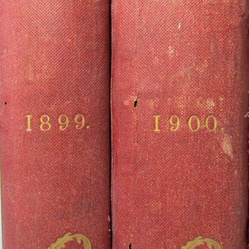 Anglo Boer War period bound volumes of Punch magazine  - 1899, 1901, 1902 and 1900