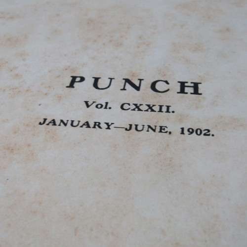 Anglo Boer War period bound volumes of Punch magazine  - 1899, 1901, 1902 and 1900
