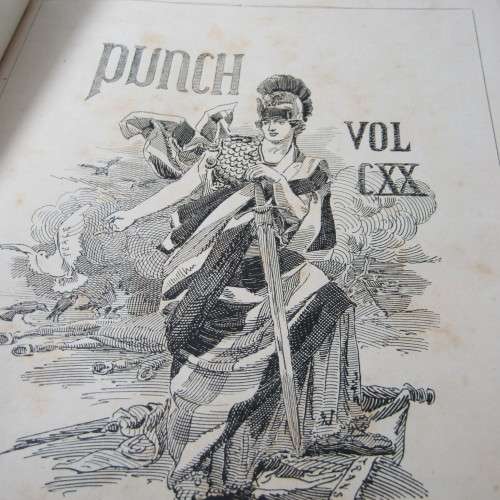 Anglo Boer War period bound volumes of Punch magazine  - 1899, 1901, 1902 and 1900