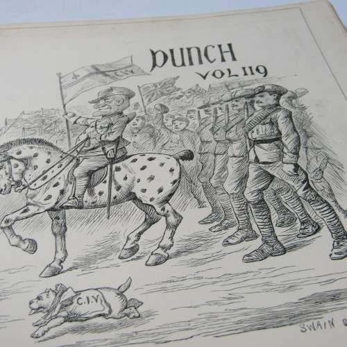 Anglo Boer War period bound volumes of Punch magazine  - 1899, 1901, 1902 and 1900