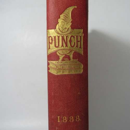 1888 Bound volume of Punch magazine - some damage