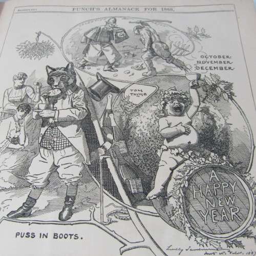 1888 Bound volume of Punch magazine - some damage