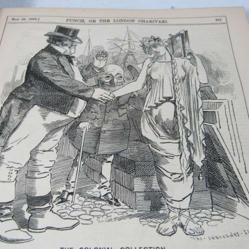 1888 Bound volume of Punch magazine - some damage