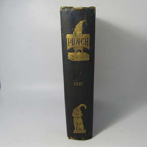 1921 Bound volume of Punch magazine - some damage