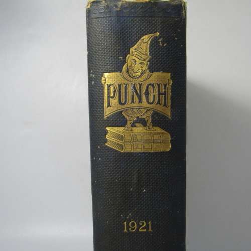 1921 Bound volume of Punch magazine - some damage