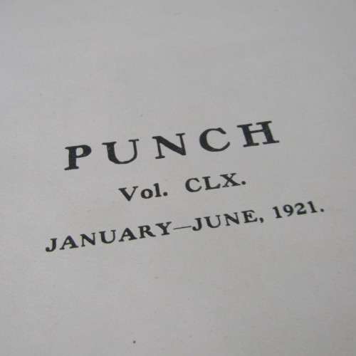 1921 Bound volume of Punch magazine - some damage