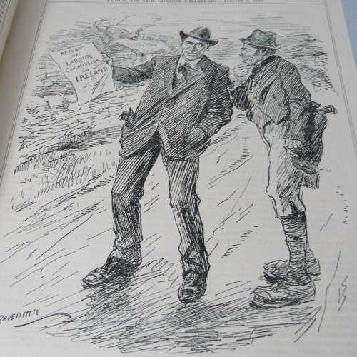 1921 Bound volume of Punch magazine - some damage