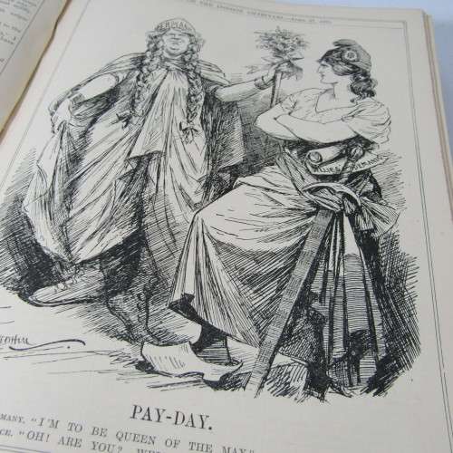 1921 Bound volume of Punch magazine - some damage