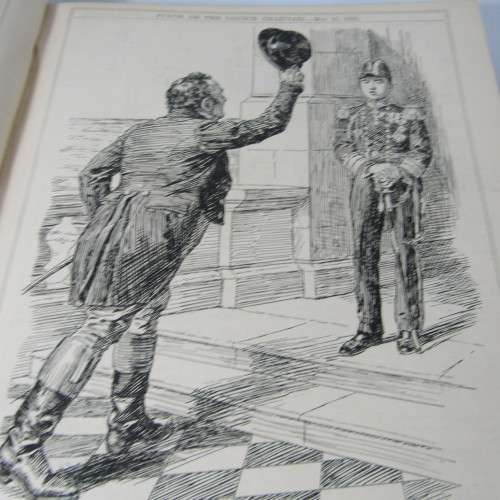 1921 Bound volume of Punch magazine - some damage