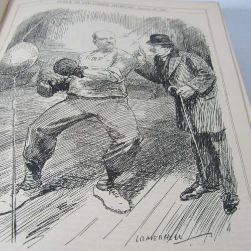 1922 Bound volume of Punch magazine - some damage
