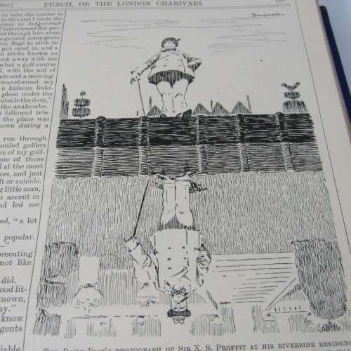1922 Bound volume of Punch magazine - some damage