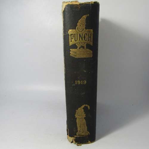 1919 Bound volume of Punch magazine - some damage