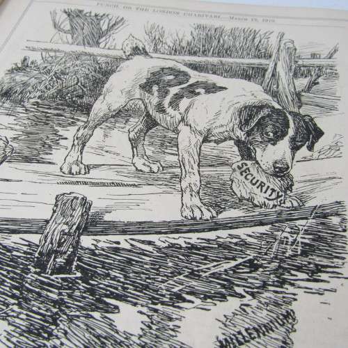1919 Bound volume of Punch magazine - some damage
