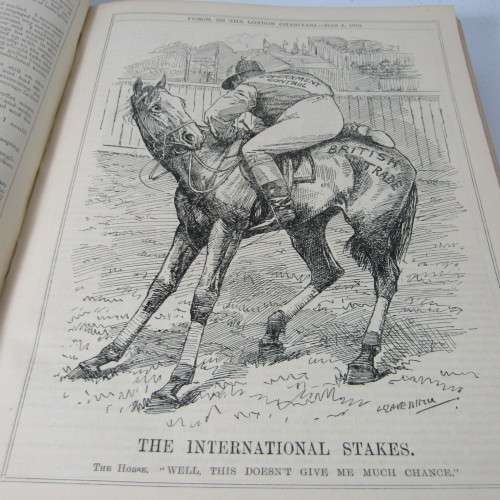 1919 Bound volume of Punch magazine - some damage