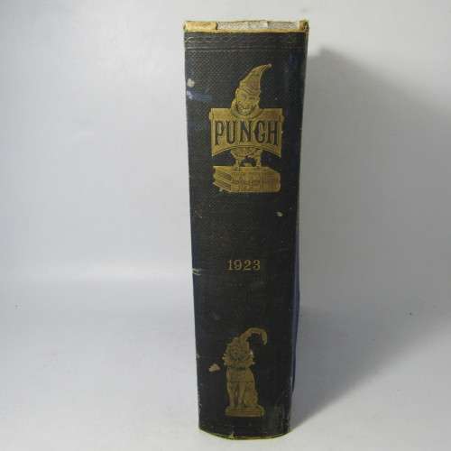 1923 Bound volume of Punch magazine - some damage