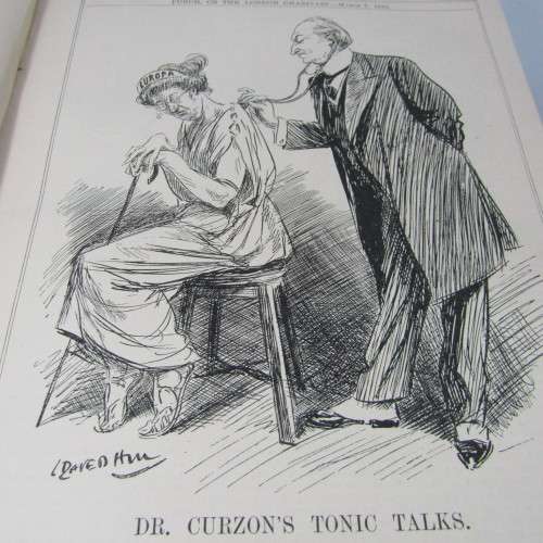 1923 Bound volume of Punch magazine - some damage