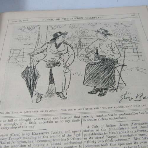 1923 Bound volume of Punch magazine - some damage
