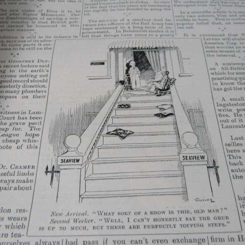 1923 Bound volume of Punch magazine - some damage