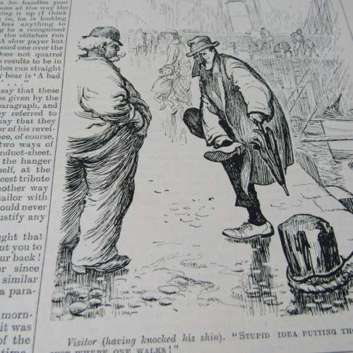 1923 Bound volume of Punch magazine - some damage