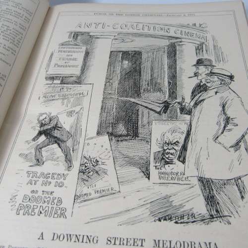 1920 Bound volume of Punch magazine - some damage