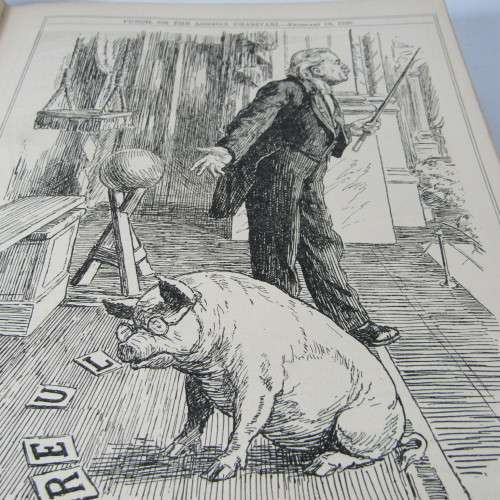 1920 Bound volume of Punch magazine - some damage