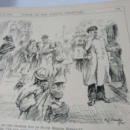 1926 Bound volume of Punch magazine - Jan to June and Jul to Dec - some damage