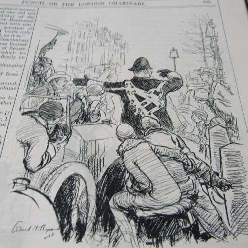 1926 Bound volume of Punch magazine - Jan to June and Jul to Dec - some damage