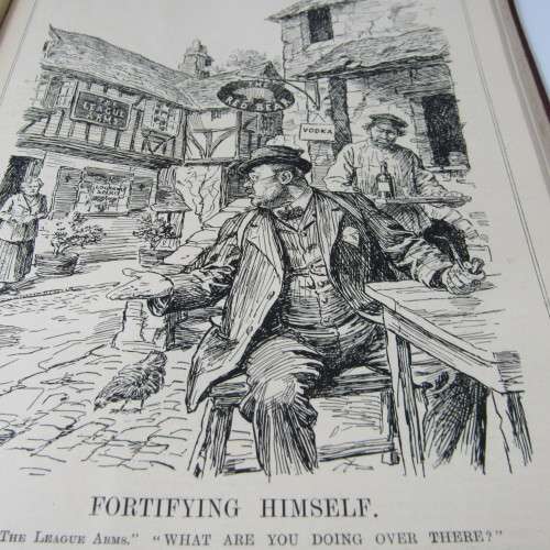 1926 Bound volume of Punch magazine - Jan to June and Jul to Dec - some damage