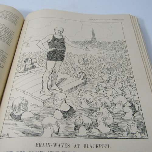 1936 Bound volume of Punch magazine - Jan to June and Jul to Dec - some damage