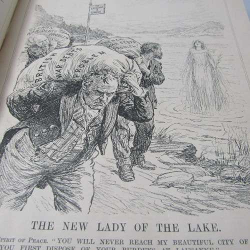 1932 Bound volume of Punch magazine - Jan to June and Jul to Dec - some damage