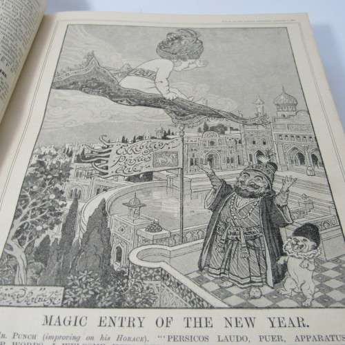 1931 Bound volume of Punch magazine - Jan to June and Jul to Dec - some damage