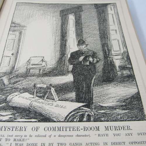 1931 Bound volume of Punch magazine - Jan to June and Jul to Dec - some damage