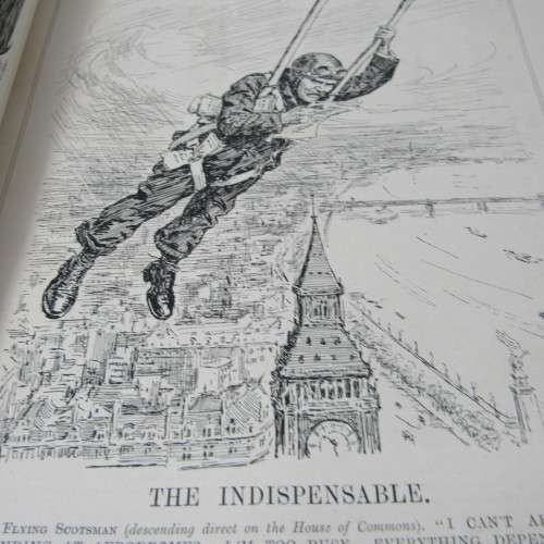 1929 Bound volume of Punch magazine - Jan to June and Jul to Dec - some damage