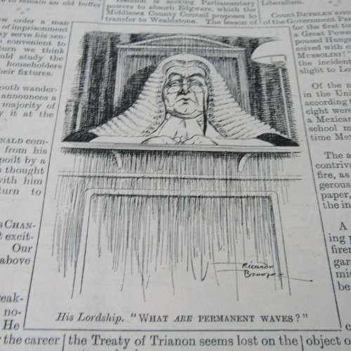 1929 Bound volume of Punch magazine - Jan to June and Jul to Dec - some damage