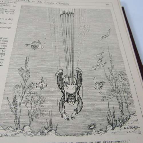 1935 Bound volume of Punch magazine - Jan to June and Jul to Dec - some damage