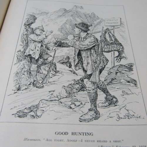 1938 Bound volume of Punch magazine - Jan to June and Jul to Dec - some damage