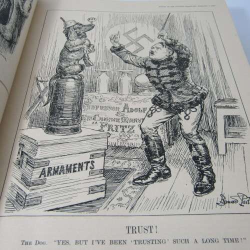 1937 Bound volume of Punch magazine - Jan to June and Jul to Dec - some damage