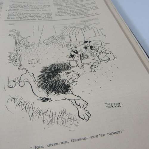 1937 Bound volume of Punch magazine - Jan to June and Jul to Dec - some damage