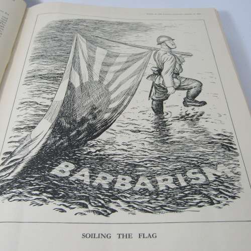 1939 Bound volume of Punch magazine - Jan to June and Jul to Dec - some damage