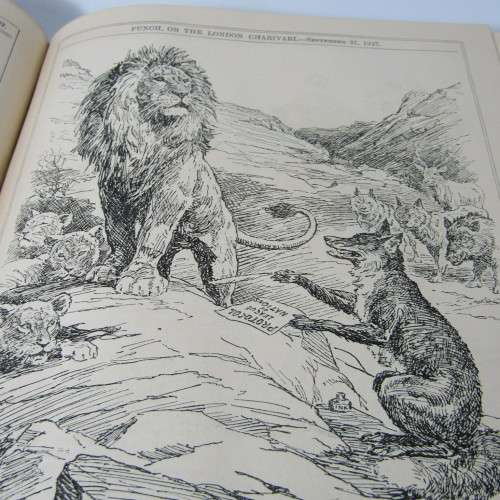 1927 Bound volume of Punch magazine - Jan to June and Jul to Dec - some damage