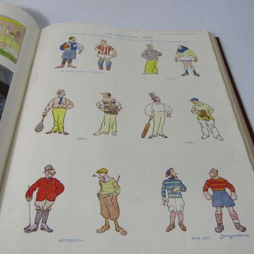 1927 Bound volume of Punch magazine - Jan to June and Jul to Dec - some damage